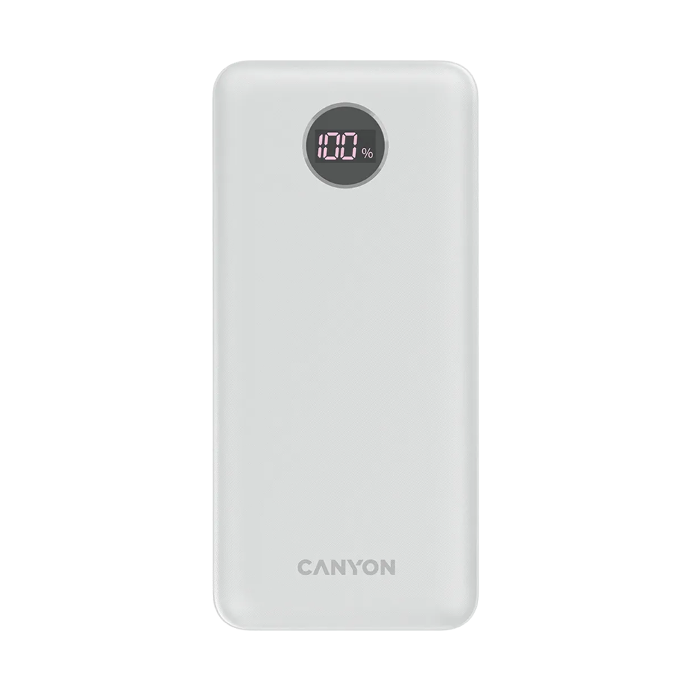 Canyon Power Bank Pb-2002 Led 20000 Mah Pd 20W Qc 3.0 White