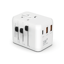 MiTEC MiTRAVEL World Travel Adapter - UK/EU/USA/AUS - White-1