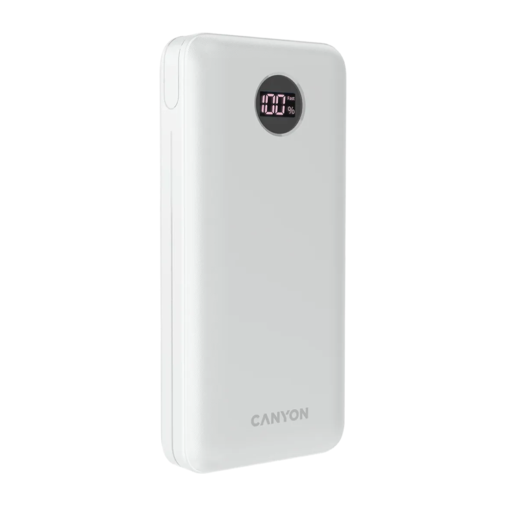Canyon Power Bank Pb-2002 Led 20000 Mah Pd 20W Qc 3.0 White