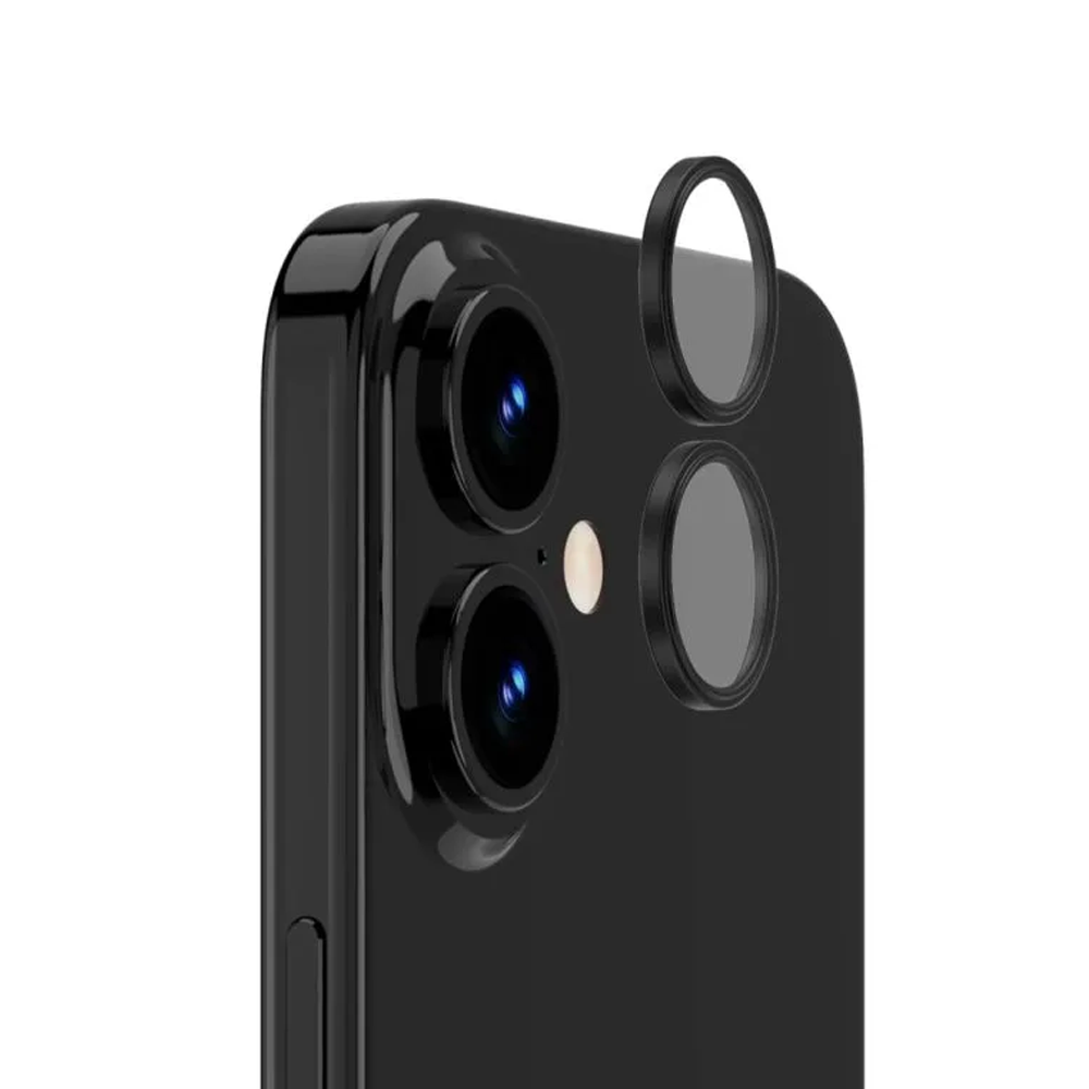 QDOS OptiRings Camera Lens Protection for iPhone16/16+ Black