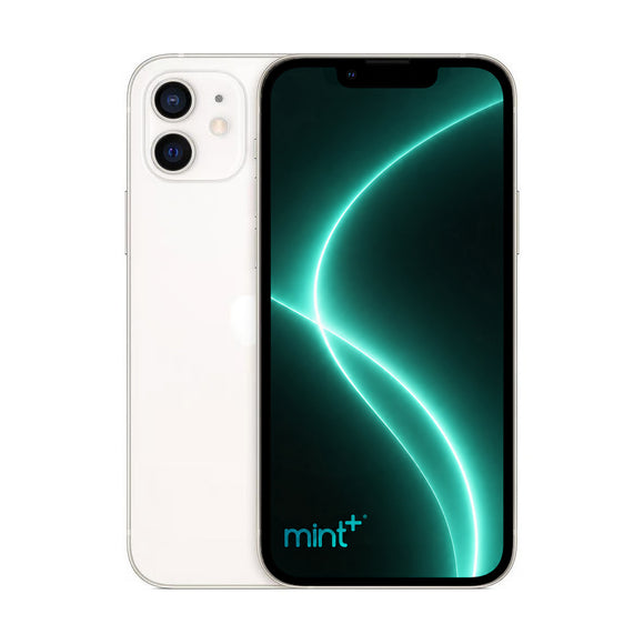 Photo of iPhone 12 white with mint+ wallpaper