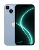 photo iPhone 14 Plus blue with mint+ wallpaper