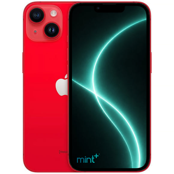 photo iPhone 14 Plus red with mint+ wallpaper