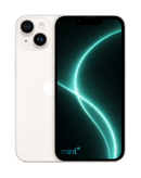 photo iPhone 14 Plus white with mint+ wallpaper