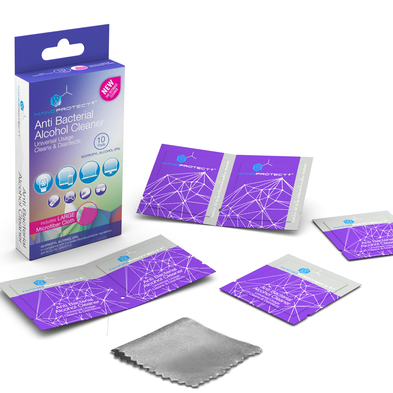 NanoProtect+ Anti-Bacterial Wipes - 10 Pack
